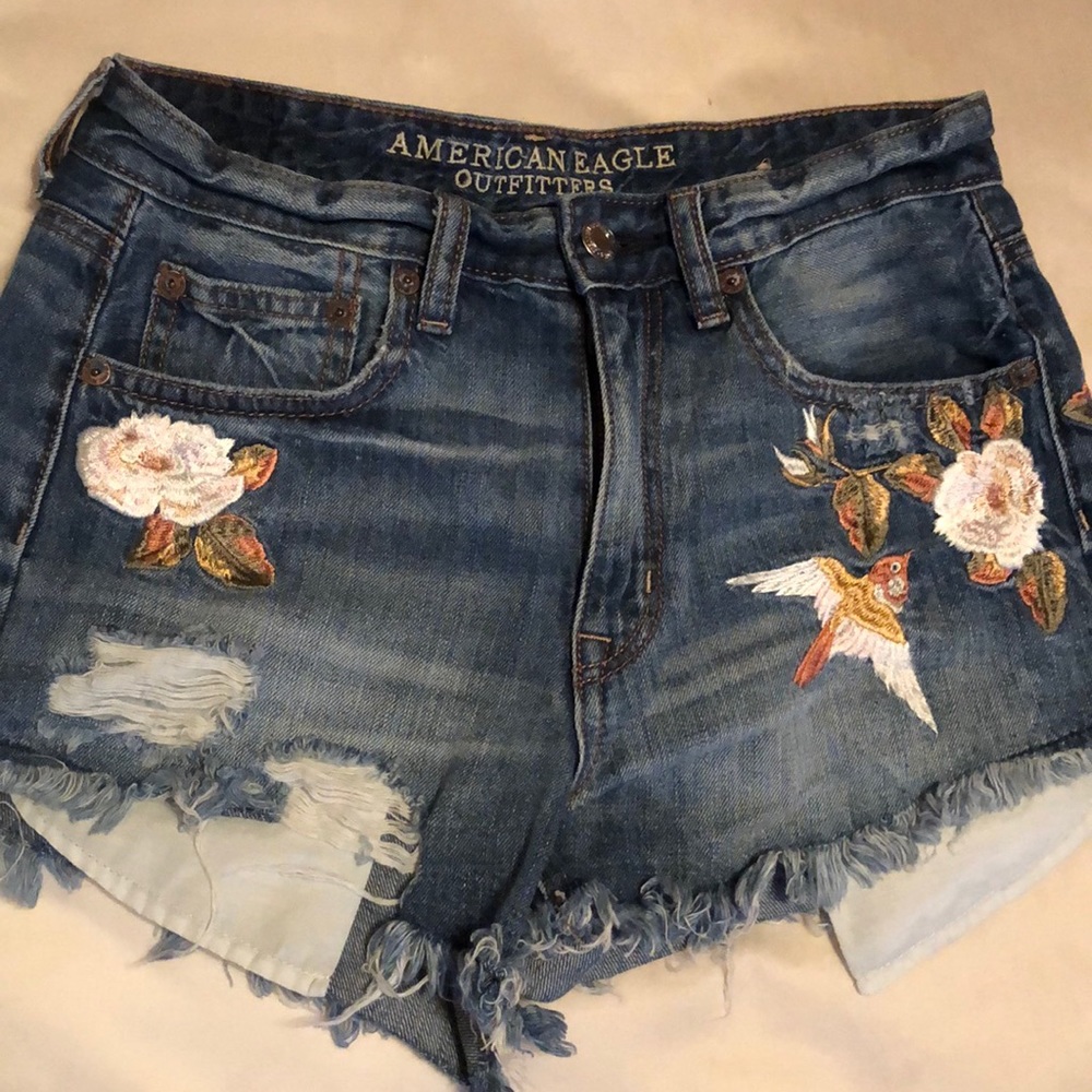 Embroidered Festival Jean Shorts